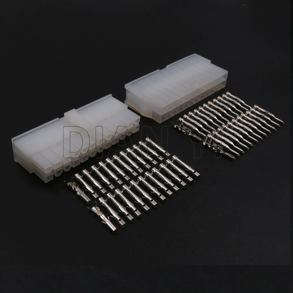 

1 Set 24 Way 3901-2241 Auto Socket Car Computer Wire Cable Male Plug Female Unsealed Connector 3901-2240