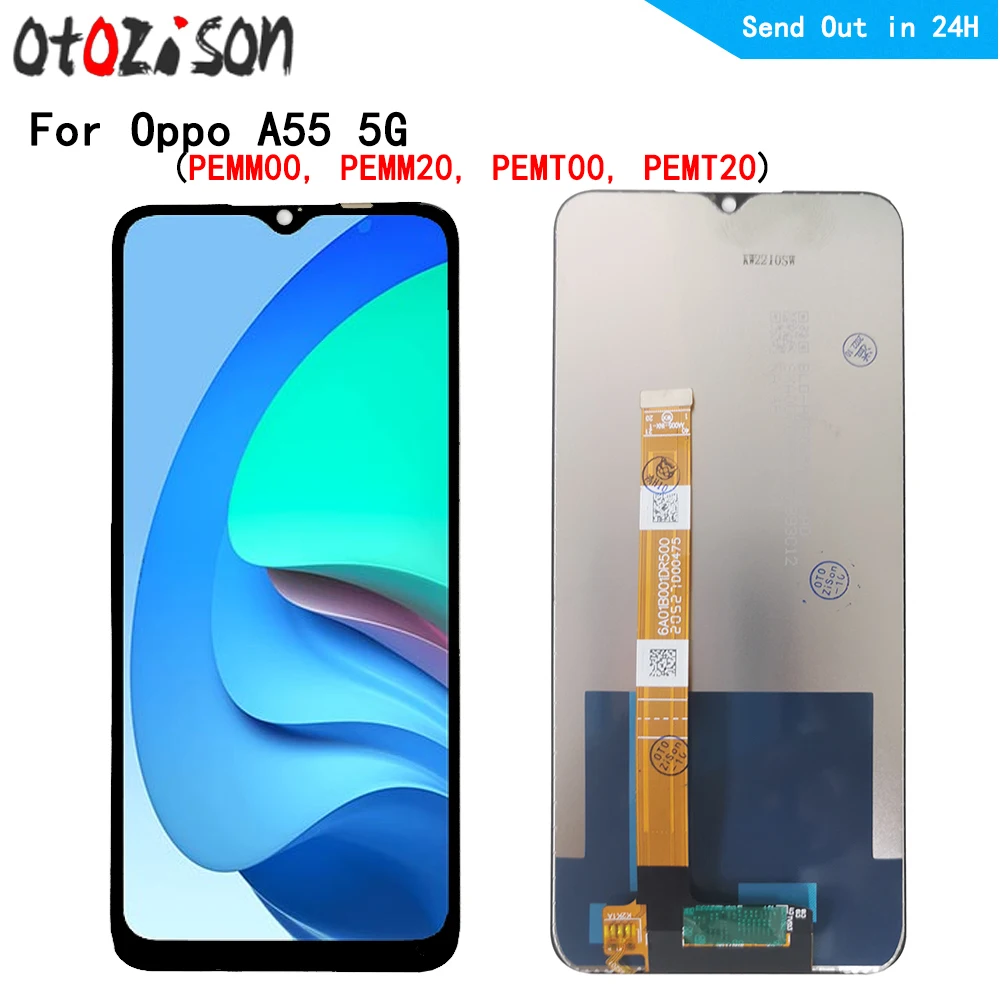 6,5 дюймовый IPS-экран для Oppo A55 5G PEMM00, PEMM20, PEMT00, PEMT20, ЖК-дисплей, экран, сенсорная панель, дигитайзер с рамкой в сборе