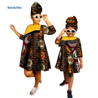 african clothes ankara print dresses for women girls bazin riche mom and daughter clothes dashiki african design clothing wyq266