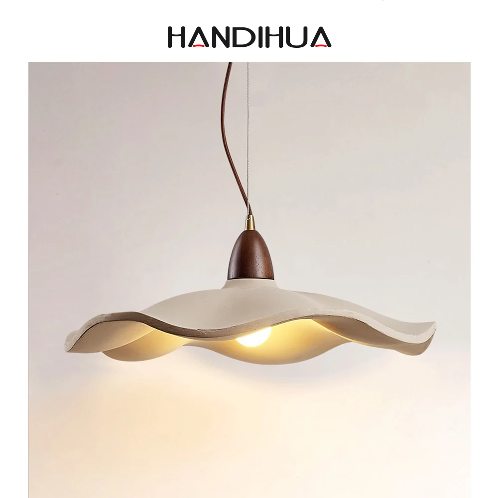 

Japanese Led Pendant Lamp Bedroom Bedside Small Chandelier Modern Yellow Cave Stone Log Restaurant Bar E27 Lights Room Decor