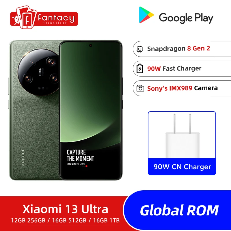 

Xiaomi 13 Ultra 5G 6,73 дюймов 2K OLED гибкий изогнутый 120 Гц экран Snapdragon 8 Gen 2 Octa Core 50MP Quad Camera