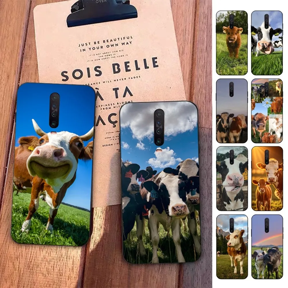 

Cow Phone Case For Redmi 5 6 7 8 9 10 plus pro 6 7 8 9 A GO K20 K30 K40 pro plus F3 Fundas