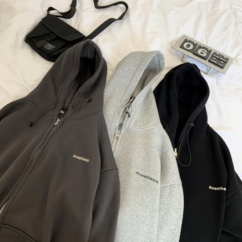 

Hooded Jacket Fall Teen Sweater Casual Zippered Jacket