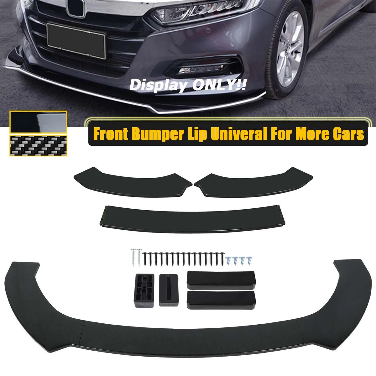 

Universal Front Bumper Lip Spoiler Body Kit Splitter Deflector Guard For Honda Civic Infiniti AUDI A4 A8 LEXUS Car Accessories