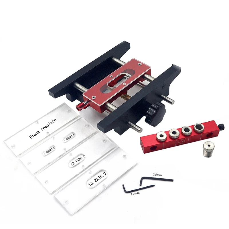 

2 In 1 Mortise Tenon Jig Pocket Hole Jig Woodworking Self Center Dowel Jig Hole Locator For Loose Tenon Woodworking DIY
