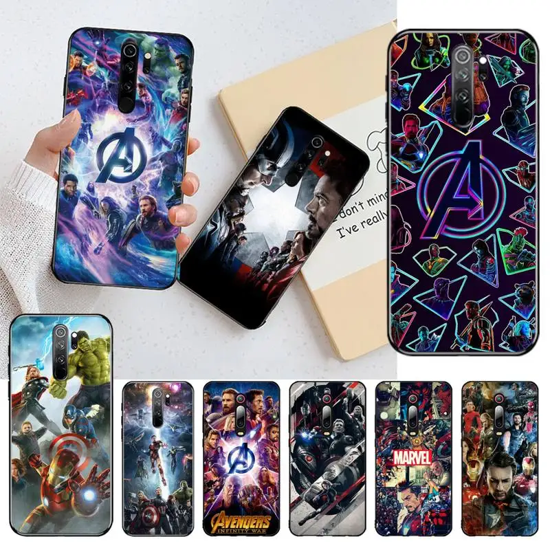 

Marvel Avengers Series Phone Case For Redmi 9A K20 K30 K40 Note 11E 11S 11 10 9 Pro Silicone Soft Cover