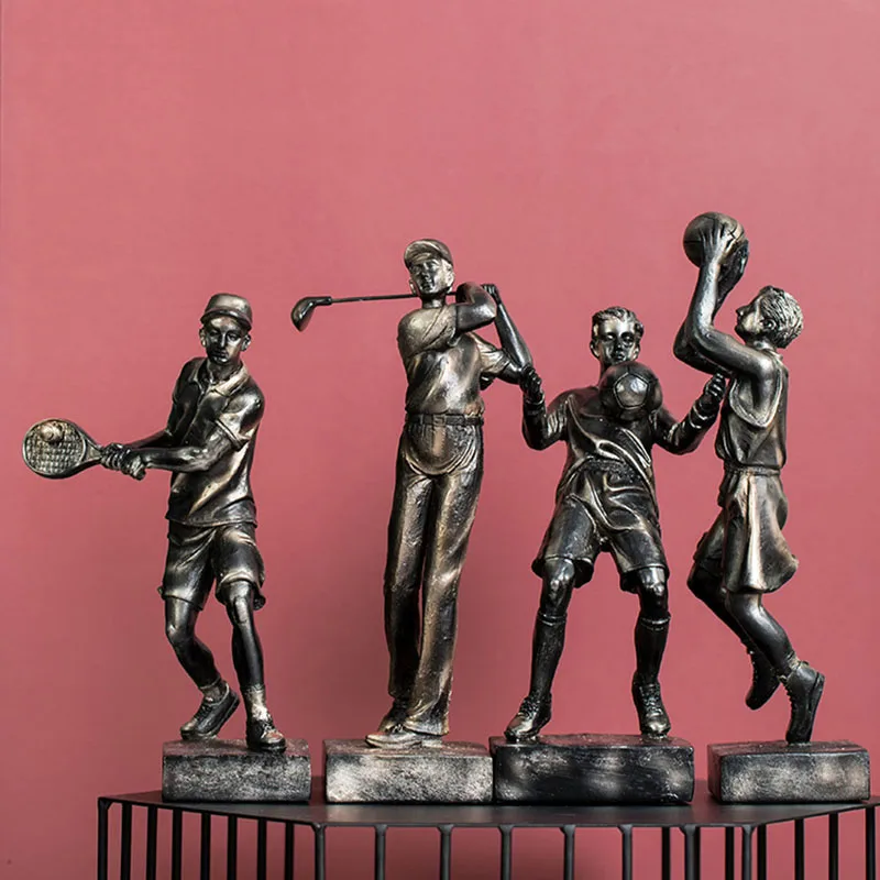

Golf/Tennis/Basketball Athlete Statue Character Resins Crafts Ornaments Golfer Figurines Artwork Desk Decoration Furnishings