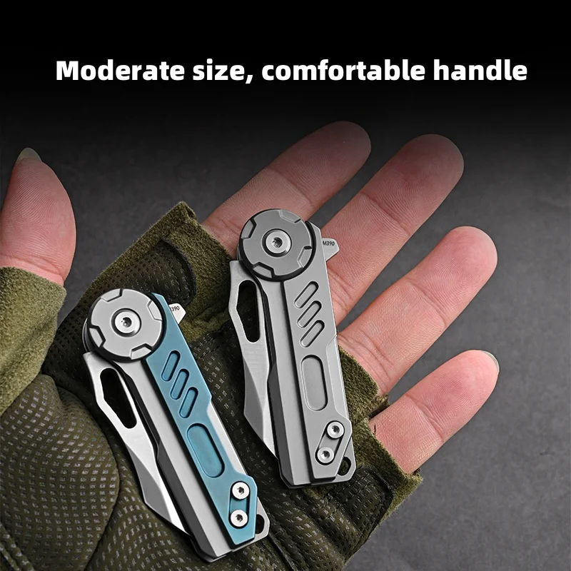 Портативный нож для распаковки из нержавеющей стали мини складной на колесах