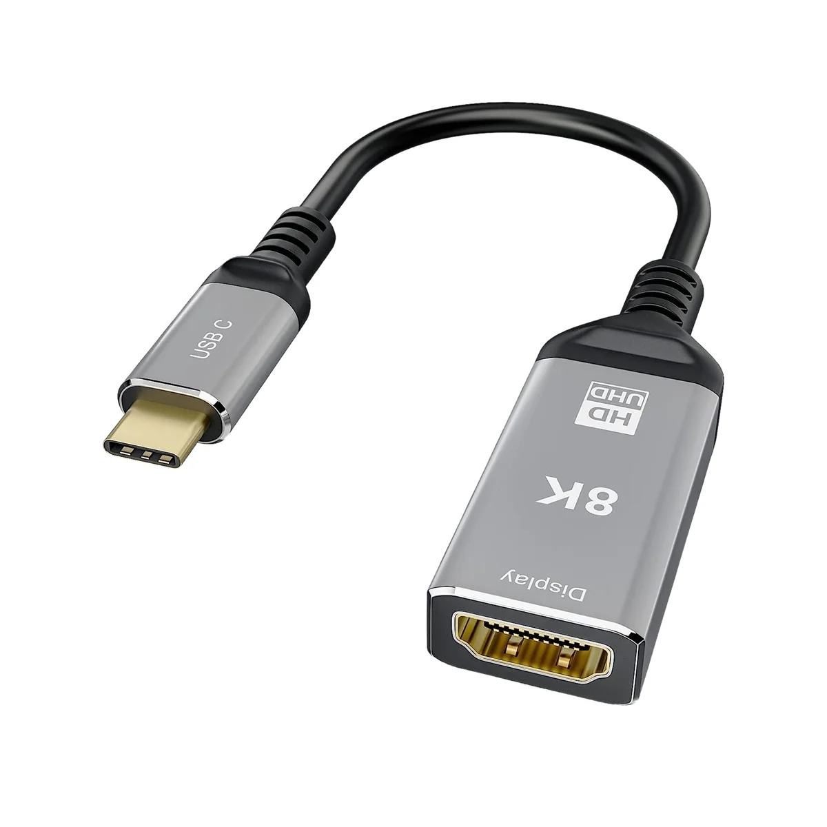 

Адаптер USB C-совместимый, 4K 120 Гц, 8K 60 Гц, адаптер USB Type C-совместимый 2,1, Поддержка скорости передачи 48 Гбит/с