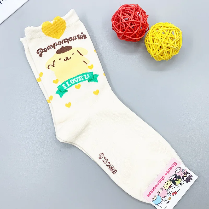 Хлопковые носки Kuromi Sanrio My Melody Cinnamoroll плюшевые Hello Kitty носки-трубы косплей подарки
