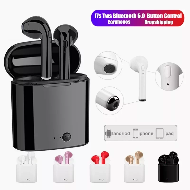 

New I7s Tws Wireless Headphones Bluetooth 5.0 Sports Earbuds Hands-free Music Headphones True Wireless with Microphone Lightning