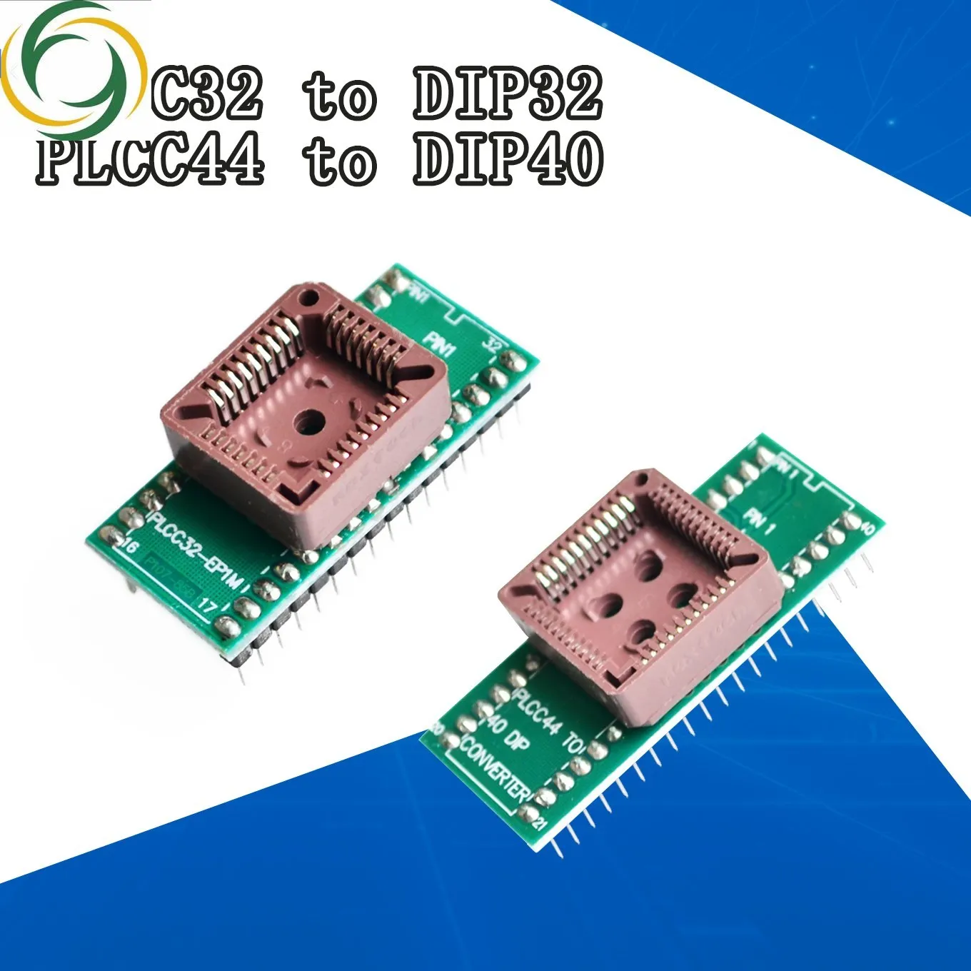 Универсальный USB-программатор PLCC32 к DIP32 PLCC44 К DIP40, внешний адаптер для TL866CS TL866A EZP2010 G540 SP300