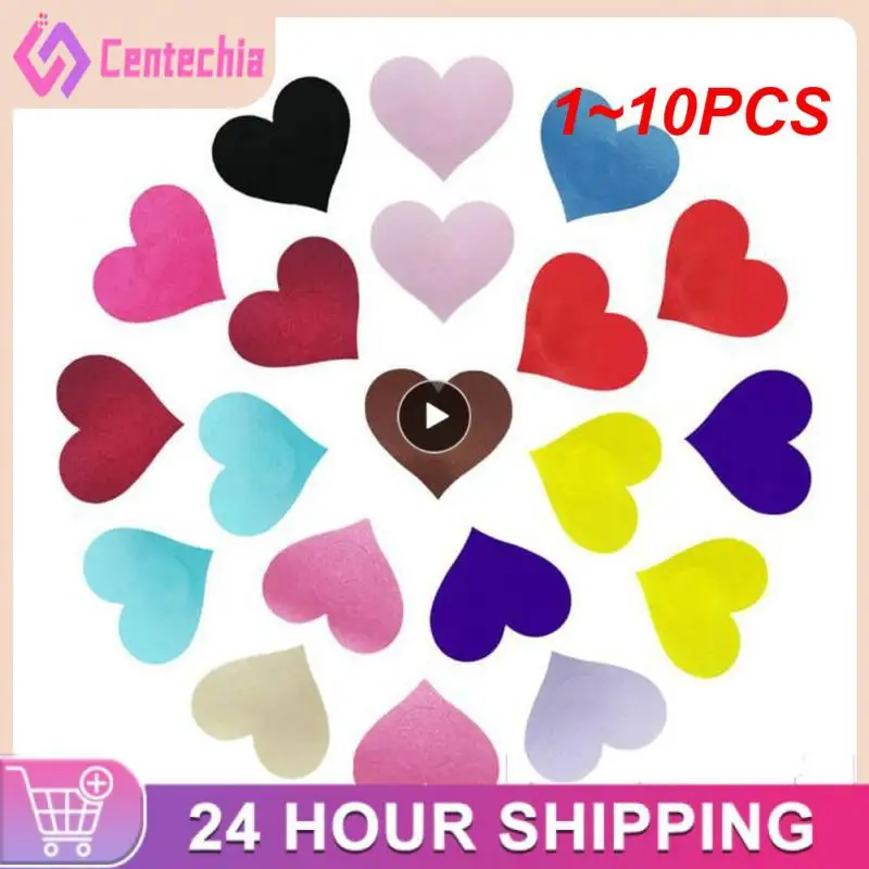 

1~10PCS 1pair Chest Pad Self-adhesive Love Heart-shape Breast Pasties Stickers Overlays On Bra Invisible Intimates Accessories