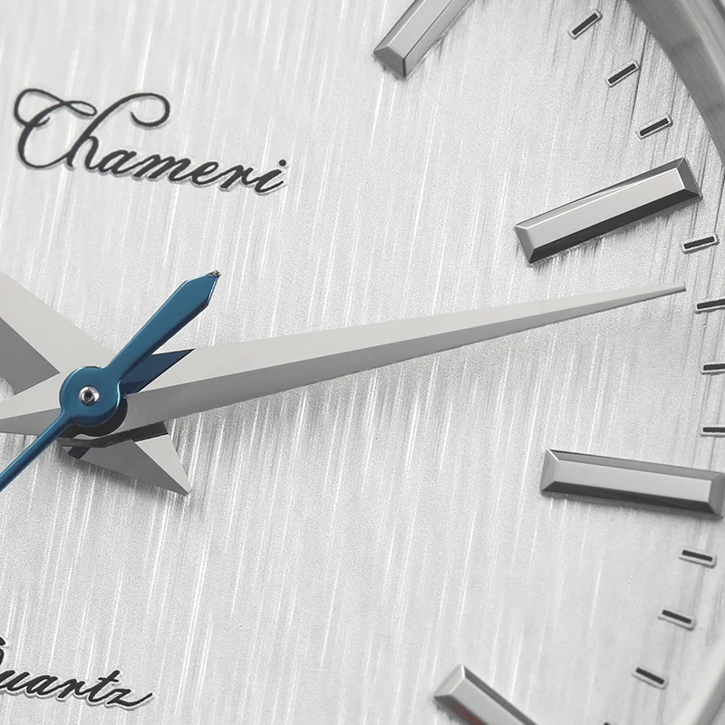 Часы Chameri GS02 VH31, секундный механизм, нержавеющая сталь, сапфировое стекло, деловые наручные часы, 37 мм, винтажные часы (art.: 3920d067591c8) - 3920d067591c8