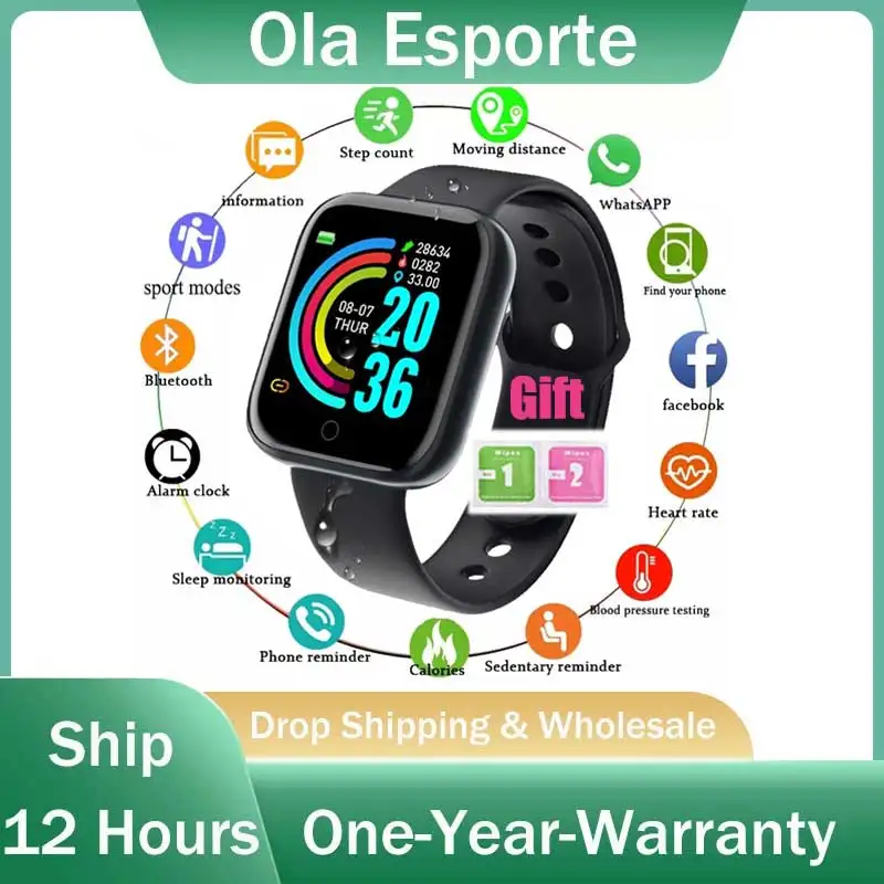 Умные часы D20 Pro Y68 для мужчин и женщин спортивные Смарт-часы с тонометром