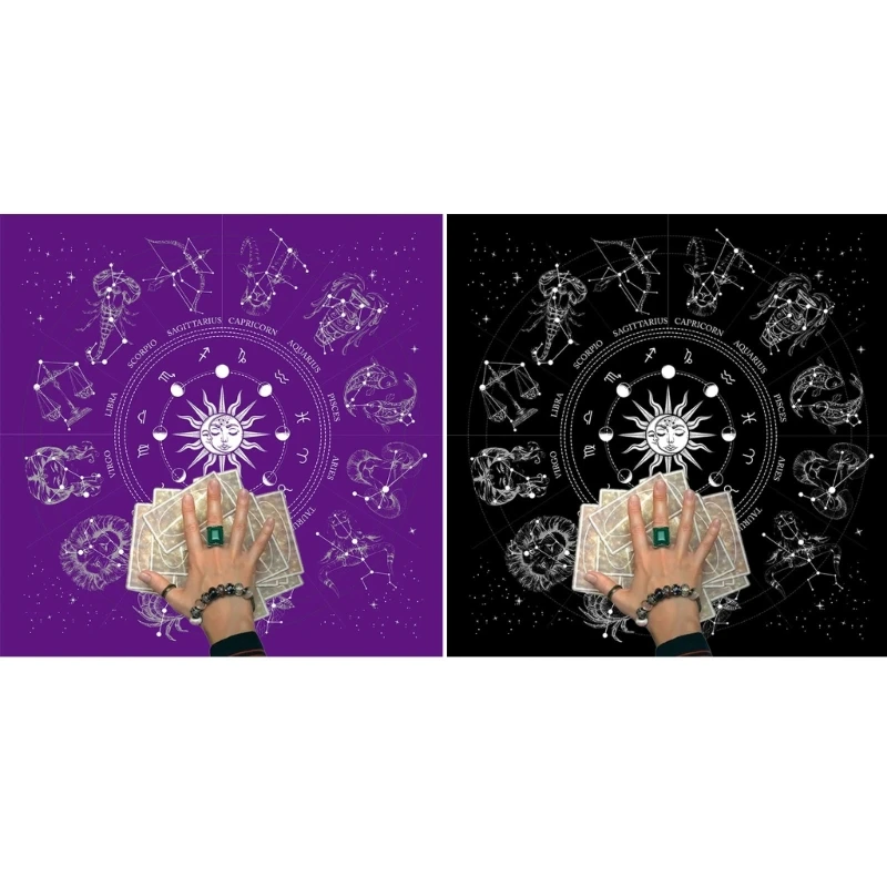 

Square Flannel Tarot Altar Cloth Card Board Game Astrology Oracles Card Pad Table Cover Card Mat Divination Tablecloth