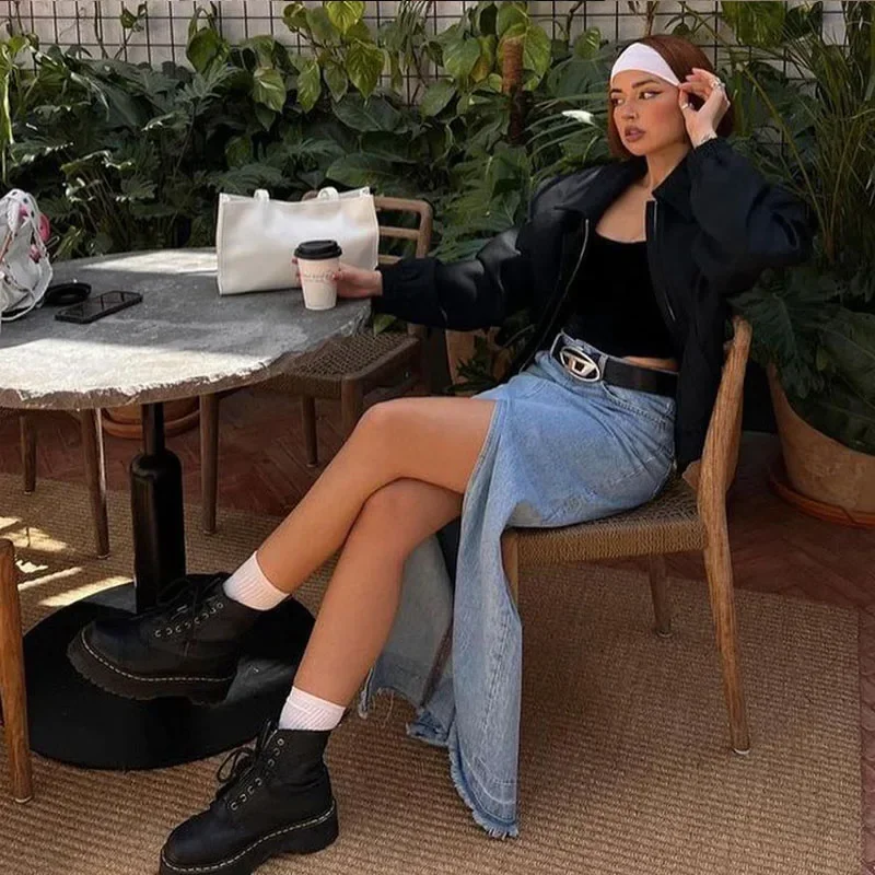 2023 Новая хлопковая простая винтажная длинная юбка трапециевидной формы с