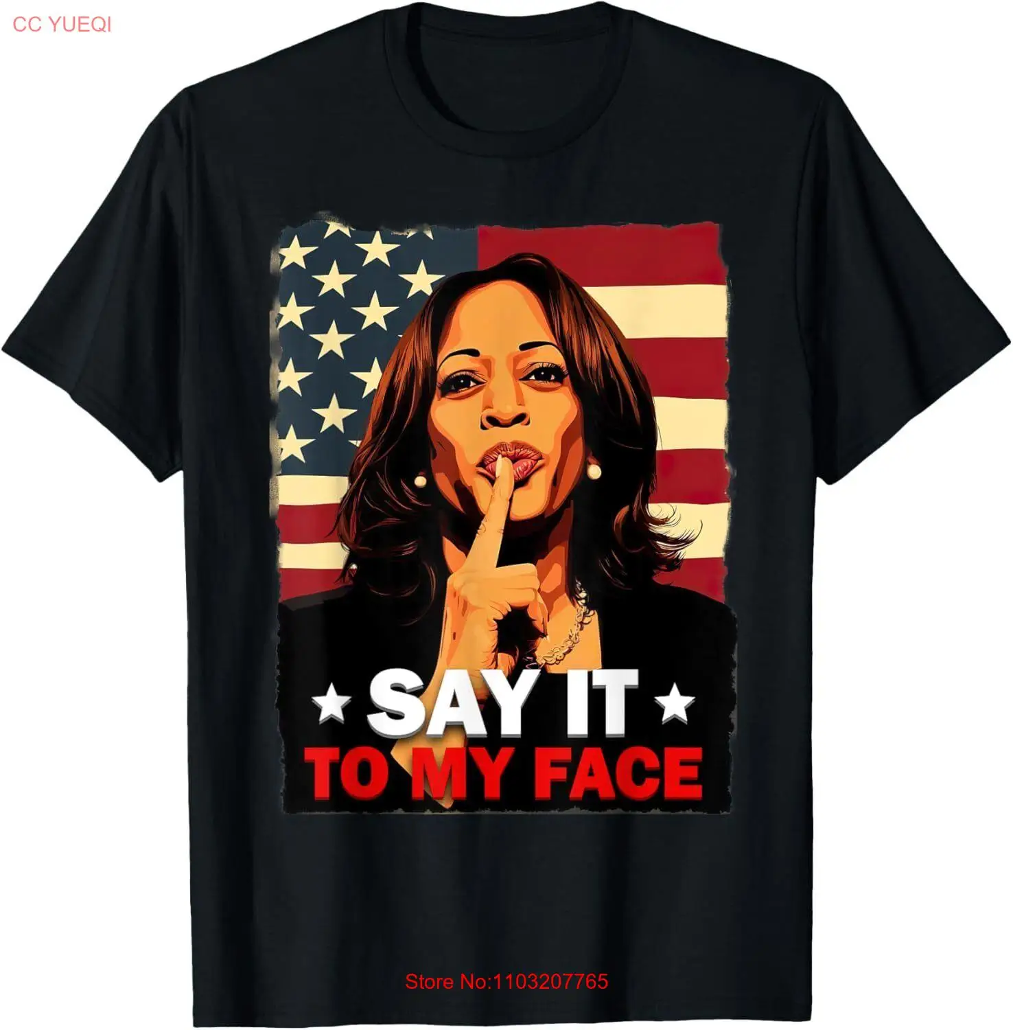 Скажите это моему лицу футболка президент Камала-Харрис Трампа