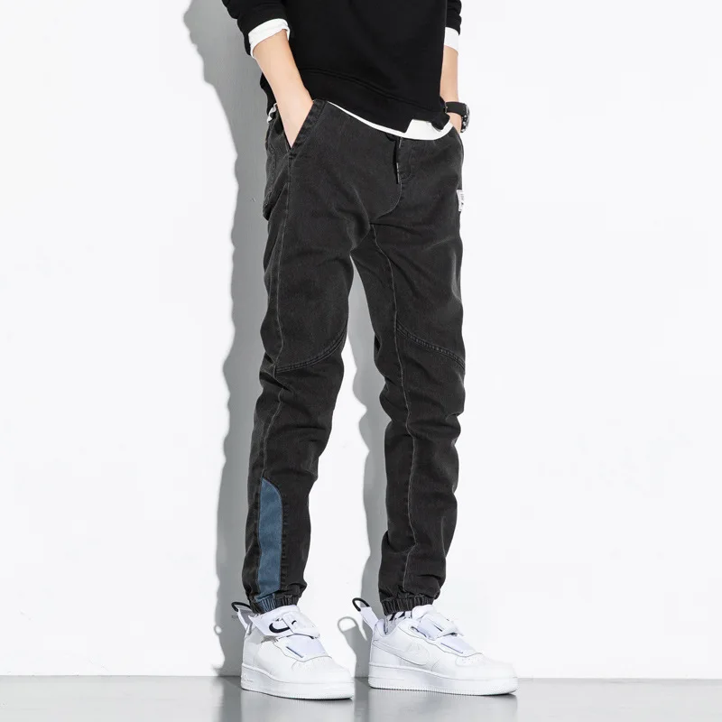 Jeans men's 2022 new autumn trendy brand slim-fitted workwear pants trendy all-match men's casual trousers