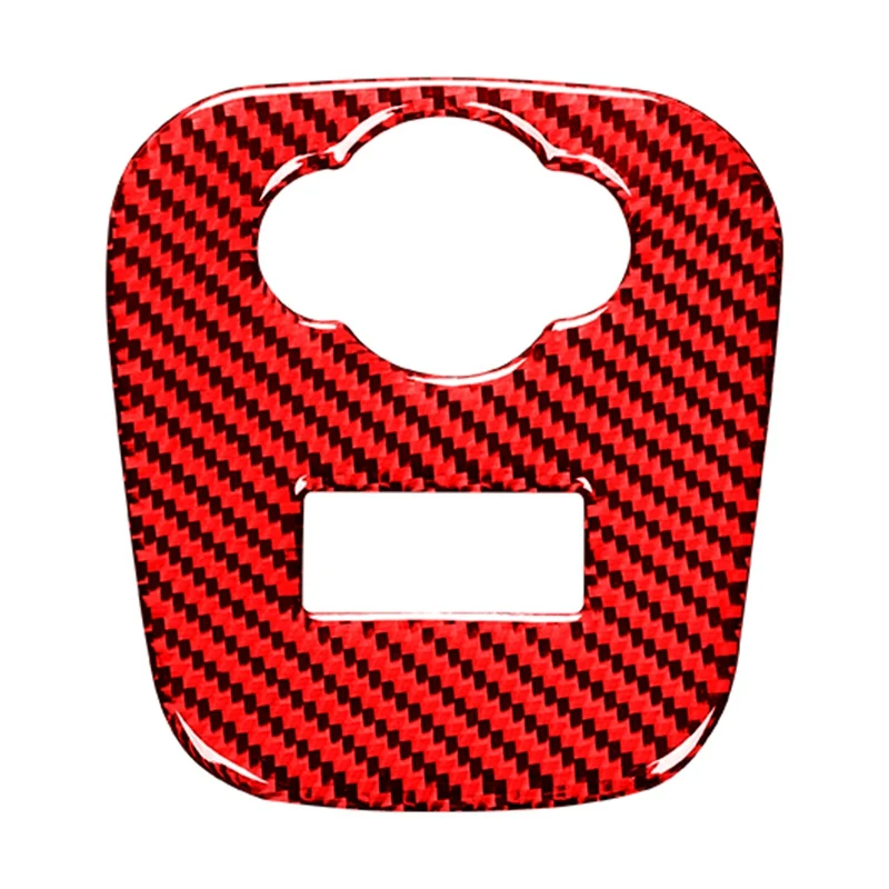 

Carbon Fiber Interior Car USB AUX Console Panel Cover Trim Sticker for Mini Cooper F55 F56 F57, Red