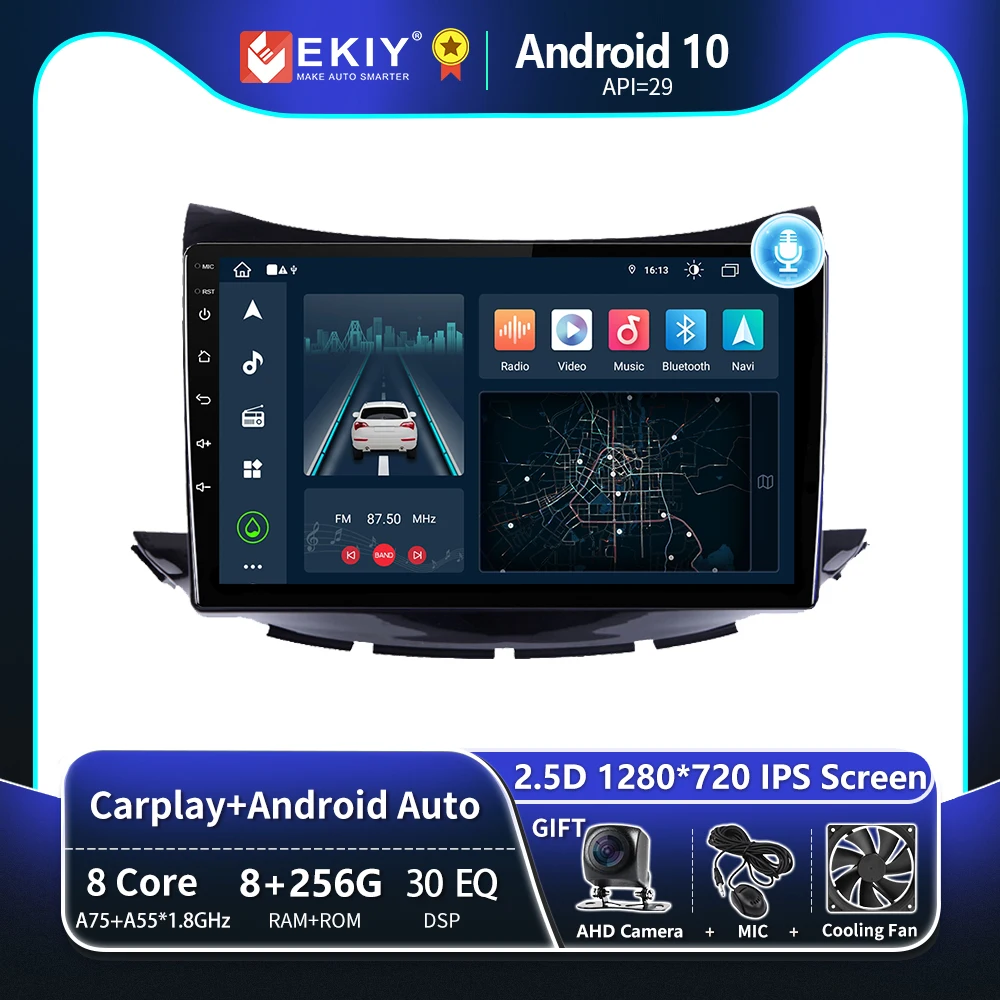 

EKIY T8 8G 256G For Chevrolet Trax 2017 2018 2019 Car Radio Android Auto Multimedia Video Player Navigation GPS BT No 2 Din DVD