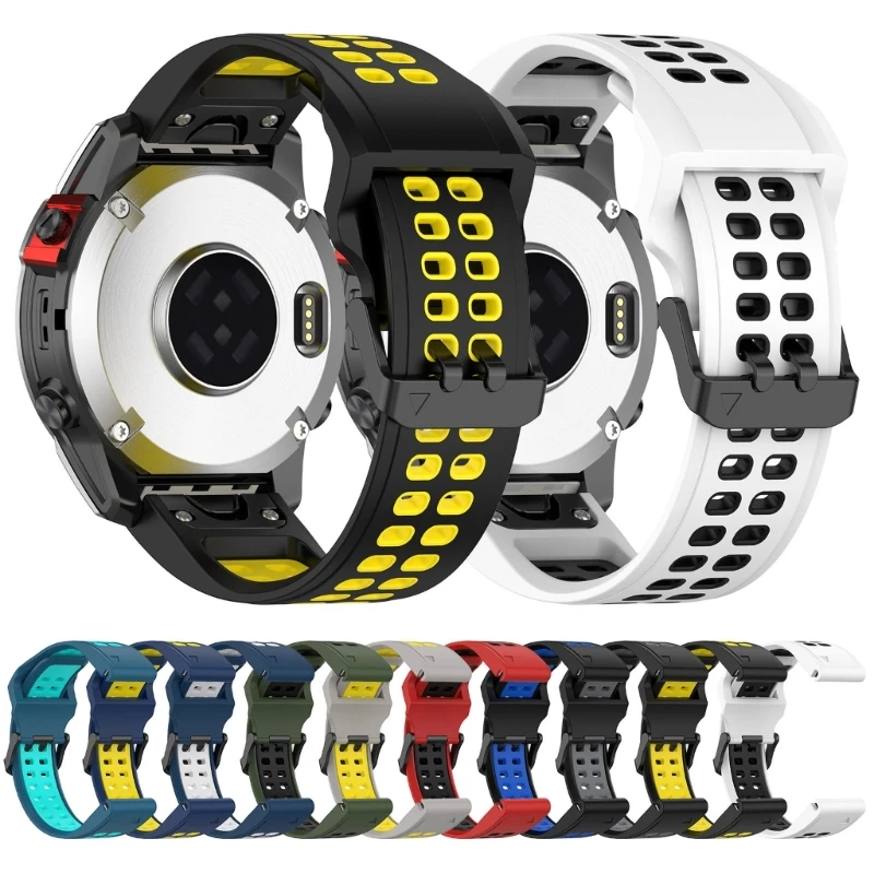 

Ремешок сменный мягкий силиконовый для мужчин и женщин, водонепроницаемый спортивный браслет, совместим с Garmin Watch Bands 22 мм