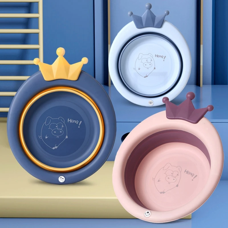 

Newborn Baby Folding Basin Cartoon Face Foot Butt Baby Bath Tub Portable Infant Shower Tubs for Baby Shower Bathroom Accessories