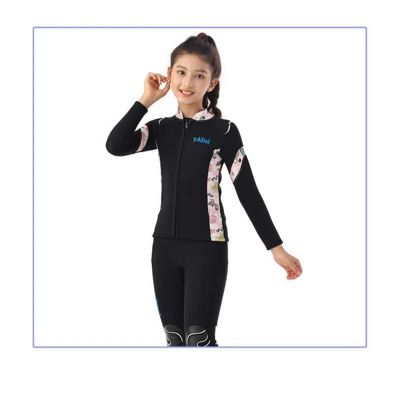 Детский гидрокостюм куртки + брюки топ/низ 3 мм для девочек и мальчиков
