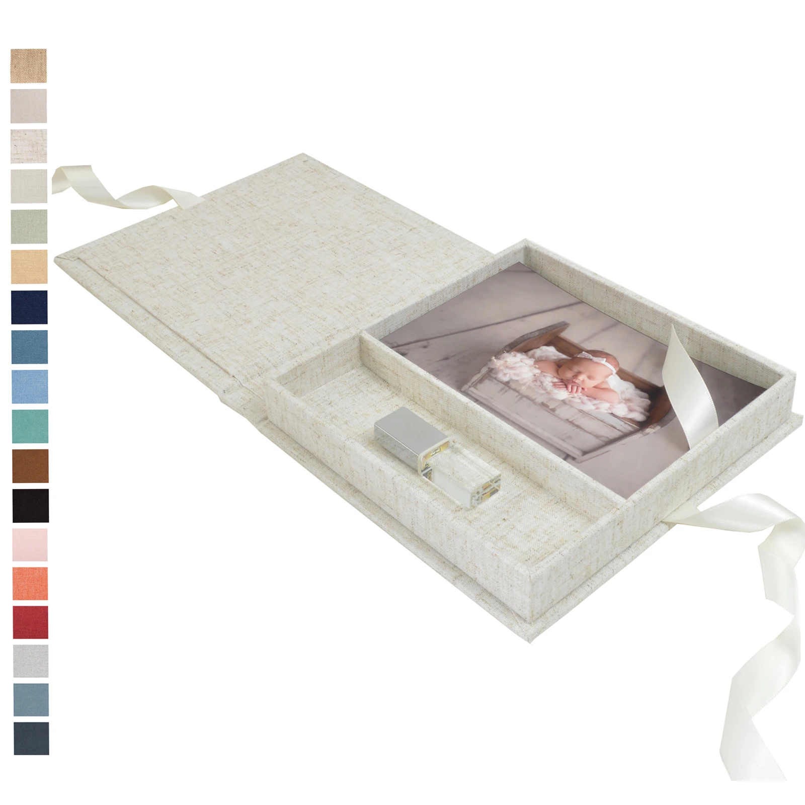 

Льняной фотобокс 4x6 дюймов с разъемом для USB-флеш-накопителя | Упаковка для свадебного сувенира | Подарки фотографам для клиентов