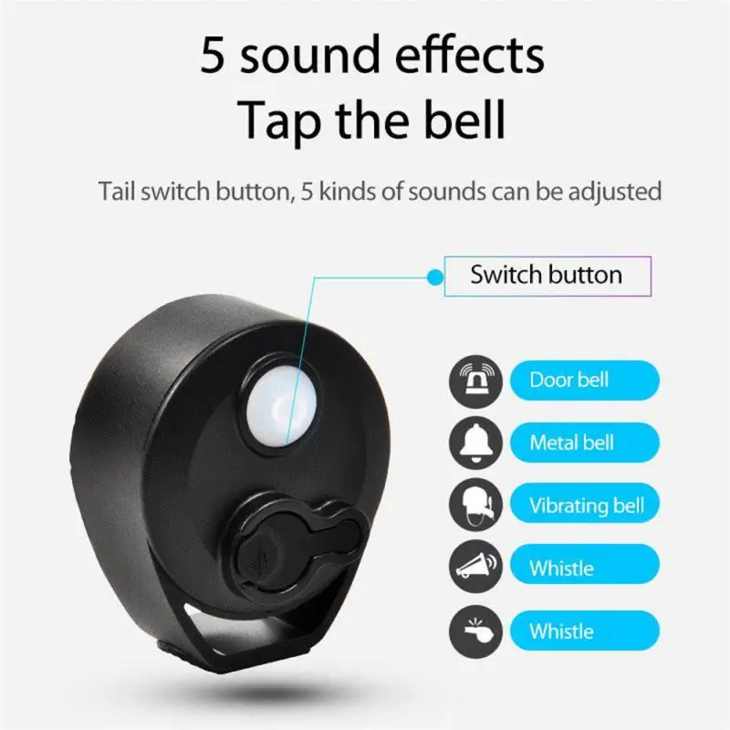 

Bike Bell Road Mtb Bicycle Cycling Bell Ring USB Electric Horn Safety Warning Alarm Outdoor Protective Bike Accessories 2022 New