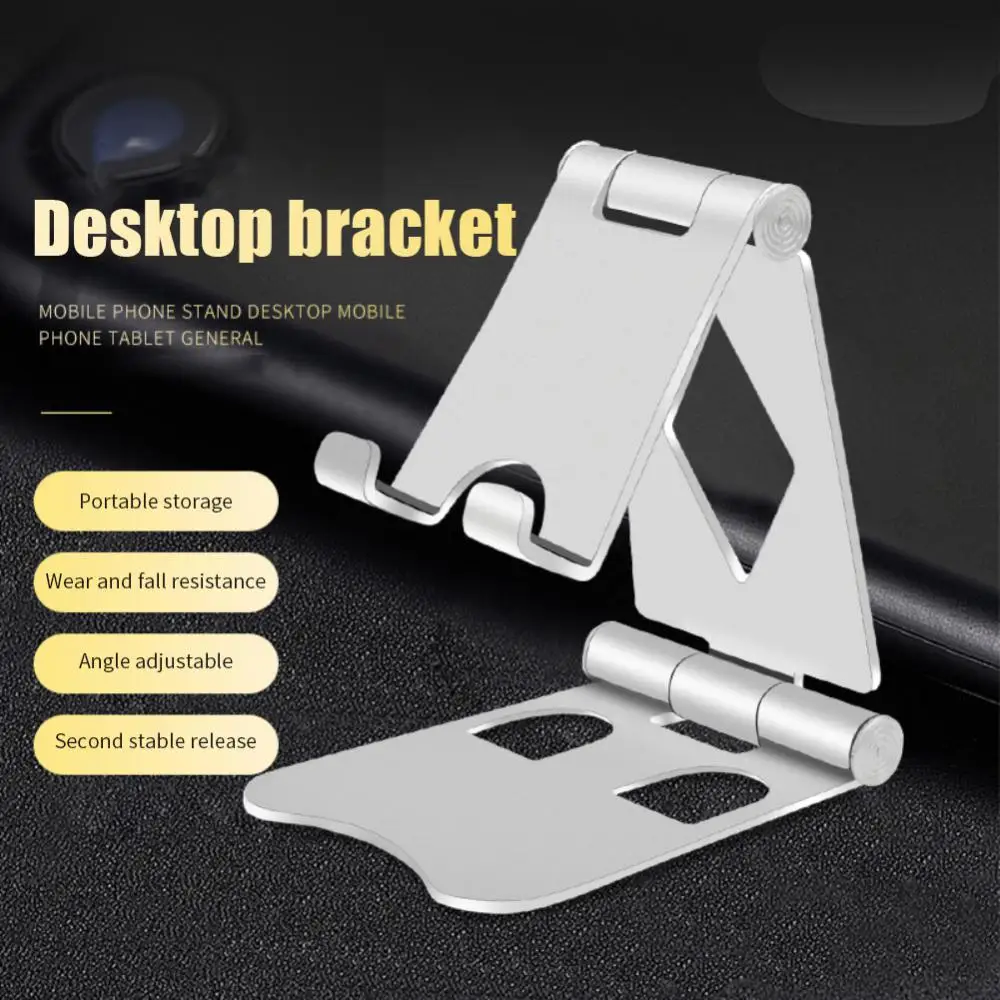 

Aluminum Alloy Desktop Mobile Phone Stand Foldable IPad Tablet Support Cell Phone Desk Bracket Lazy Holder For Smartphone Mount