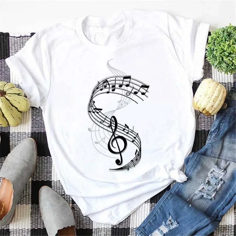 Cross-border Supply Women's Short Sleeve T-shirt Crew Neck Design High-quality Printed Graphics Tshirt For Various Occasions