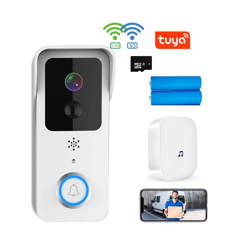 

Умный дверной звонок Tuya, 2,4G, Wi-Fi, водостойкий, IP65