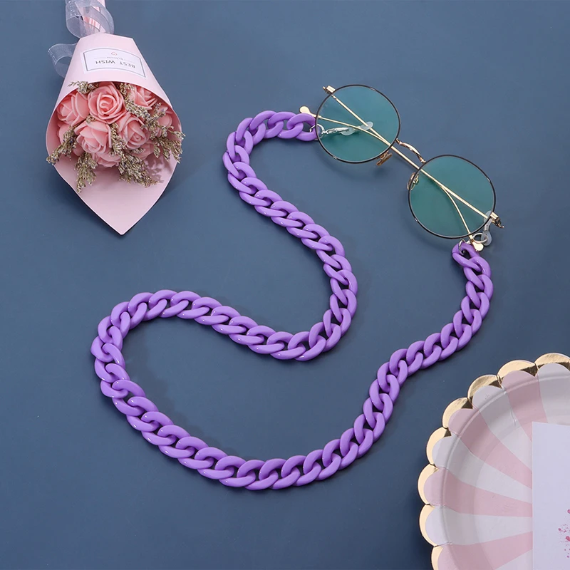 

1Pcs Fashion Acrylic Glasses Chains Holder Cord Reading Sunglasses Chain Women Largands Eyeglasses Hanging Neck Chain Strap Rope