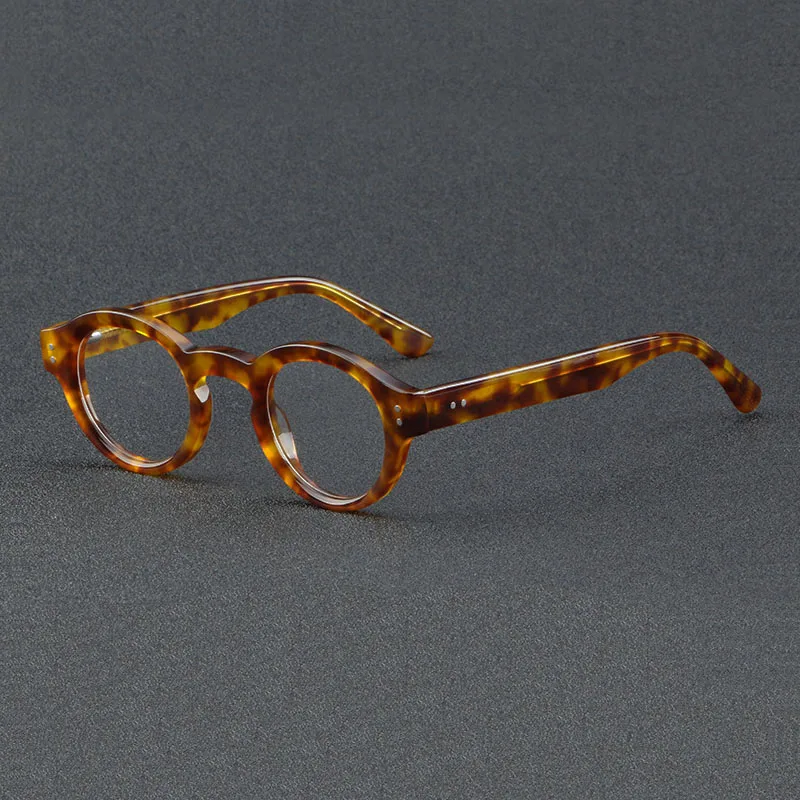 

Men's transparent color acetate fiber material myopia prescription glasses Women's tortoiseshell color optical reading eyeglass