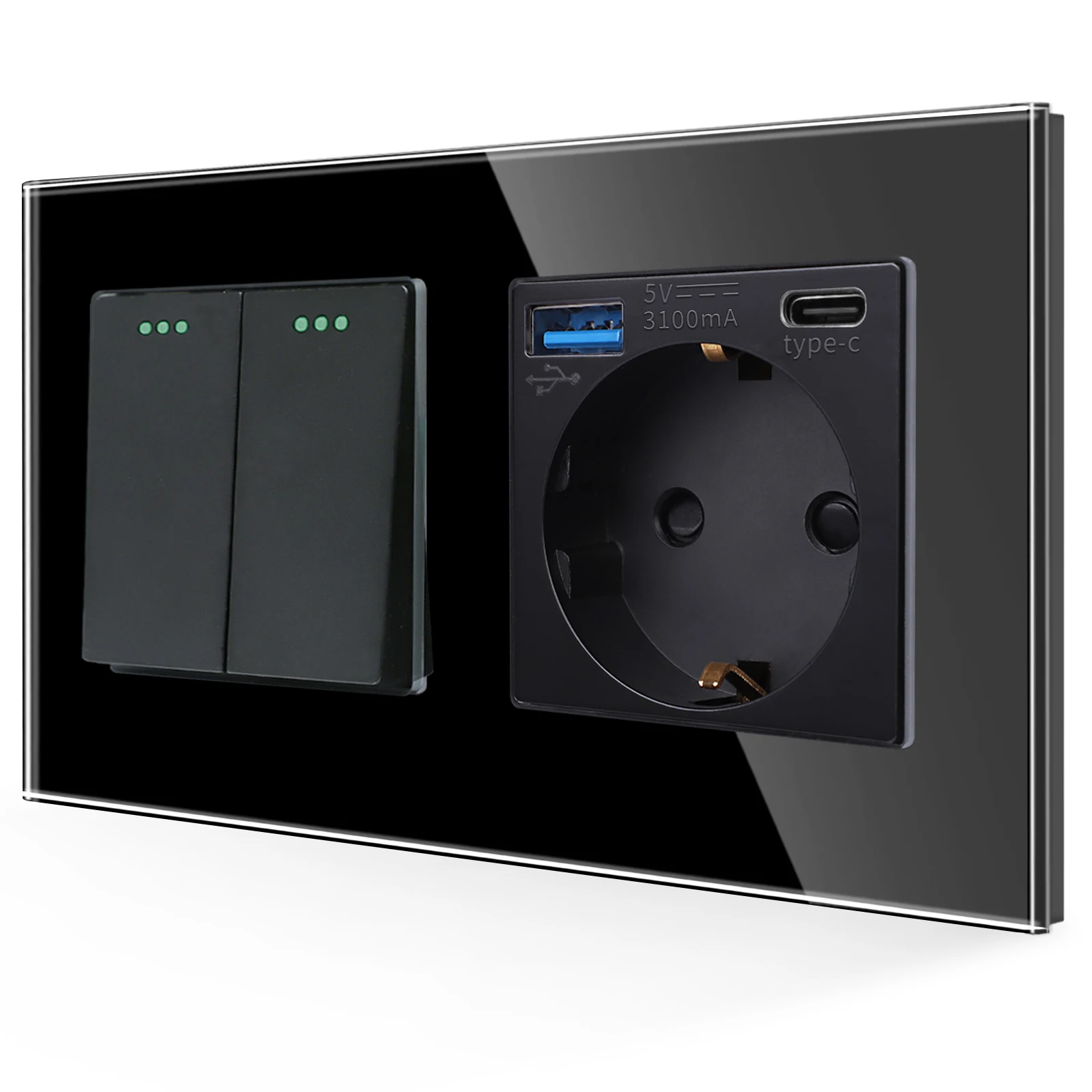 

Розетки и выключатели Bingoelec с USB Type-C 1/2 канала