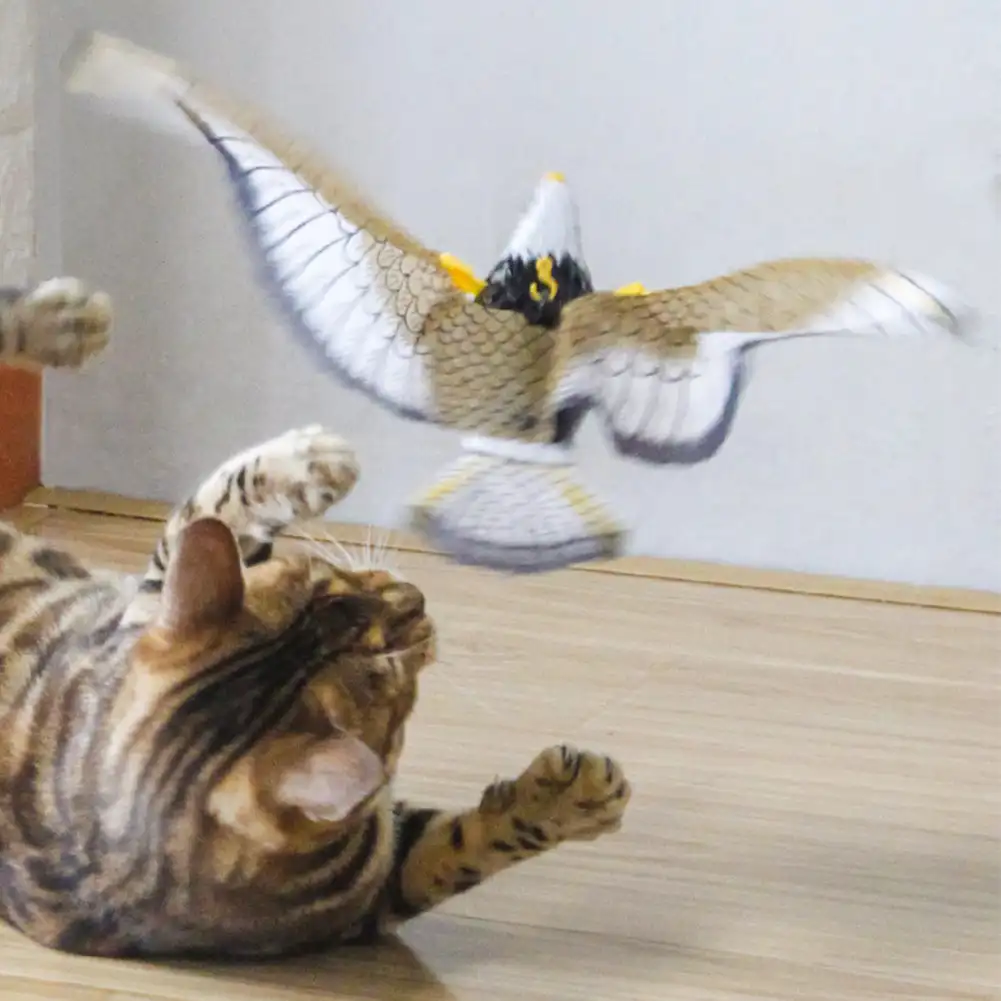 

New Simulation Bird Cat Toy Funny Self-hey Hanging Door Automatic Scratch Rope Cat Stick Eagle Cat Interactive Toy Cat Supplies