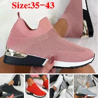vulcanize shoes sneakers women shoes ladies slip on knit solid color sneakers for female sport mesh casual shoes for women 2021