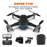 6k professional drone pixel dual lens foldable quadcopter angle adjustment camera gps intelligent return mobile control fs188