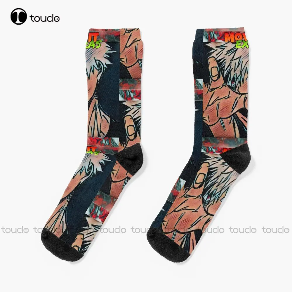 

Носки с надписью «My Hero Академия Bakugo», новые носки, персонализированные носки унисекс на заказ для взрослых и подростков, Молодежные носки, носки для уличного скейтборда