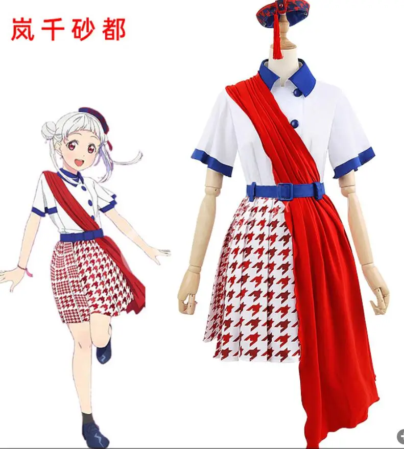 

Lovelive Liella! Костюм для косплея Тан Кеке араси чисато Хана сумера шибуя канон Лолита костюм шарф шапка Хэллоуин