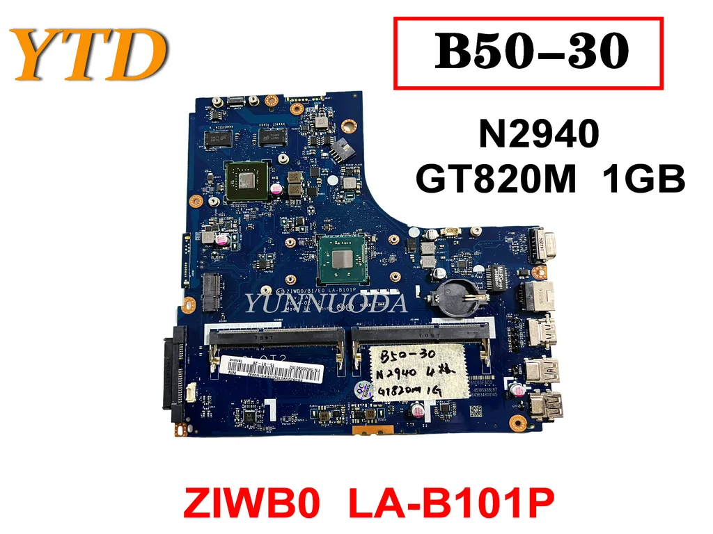 

Оригинальная материнская плата для ноутбука Lenovo B50-30 N2940 GT820M 1 ГБ ZIWB0