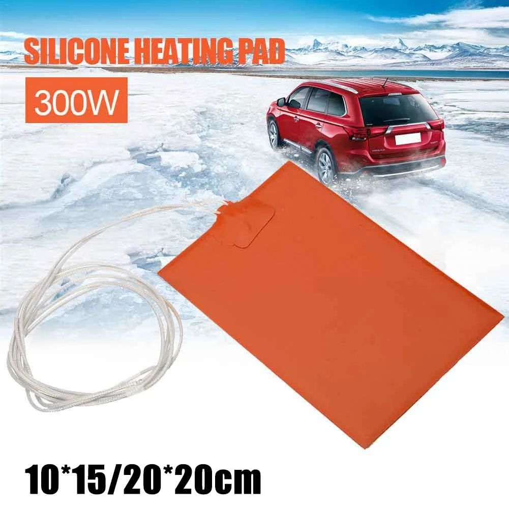 

220V-240V 300W Car Engine Oil Pan Sump Tank Heater Pad Silicone Oil Heating Plates Waterproof Heating Mats Warm Accessories