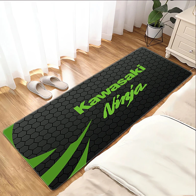

K-kawasaki Motorcycle Room Mats Kitchen Floor Mat Bathroom Rug Balcony Carpet Foot Rugs Bath House Entrance Door Hallway Home