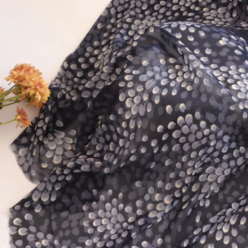 

1 Yard New 100% Cotton Silk Chiffon Printing Fabric for Sewing Cloth Dresses Clothes Skirt Kids Designer Tissus Tissu Material