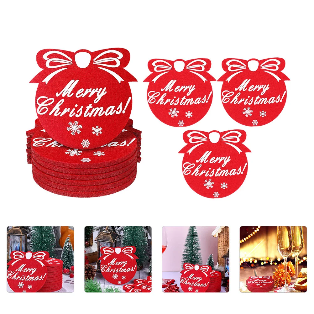 

Cup Coasters Christmas Mat Pad Water Coaster Drink Felt Tableware Holidaybowlheat Cushion Drinks Placemat Funny Absorbent