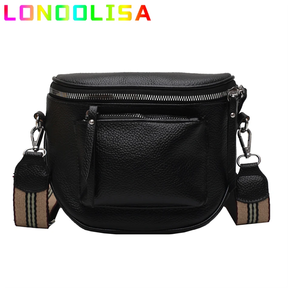 

Pu Leather Soft Saddle Bag Casual Design Shoulder Messenger Bags for Ladies 2022 Multi Zippers Female Handbags and Purses Bolsas