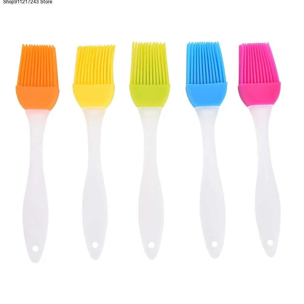 

17cm Silicone Pastry Brush Baking Bakeware Barbecue Cake Pastry Bread Oil Cream Gadgets Cooking Enamel Tools Random Colors
