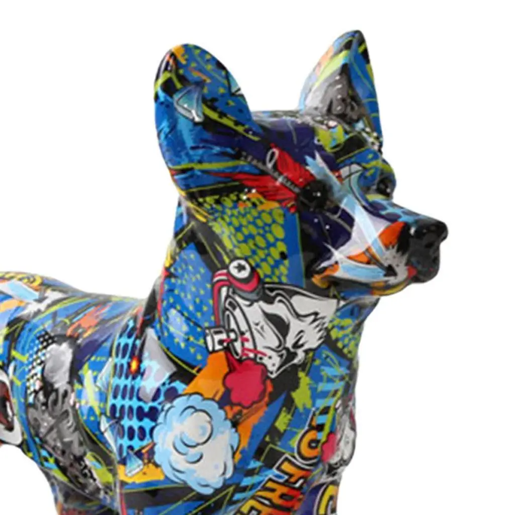 

Статуя собаки, скульптура, подарки, ремесла из смолы, статуи корги на день рождения