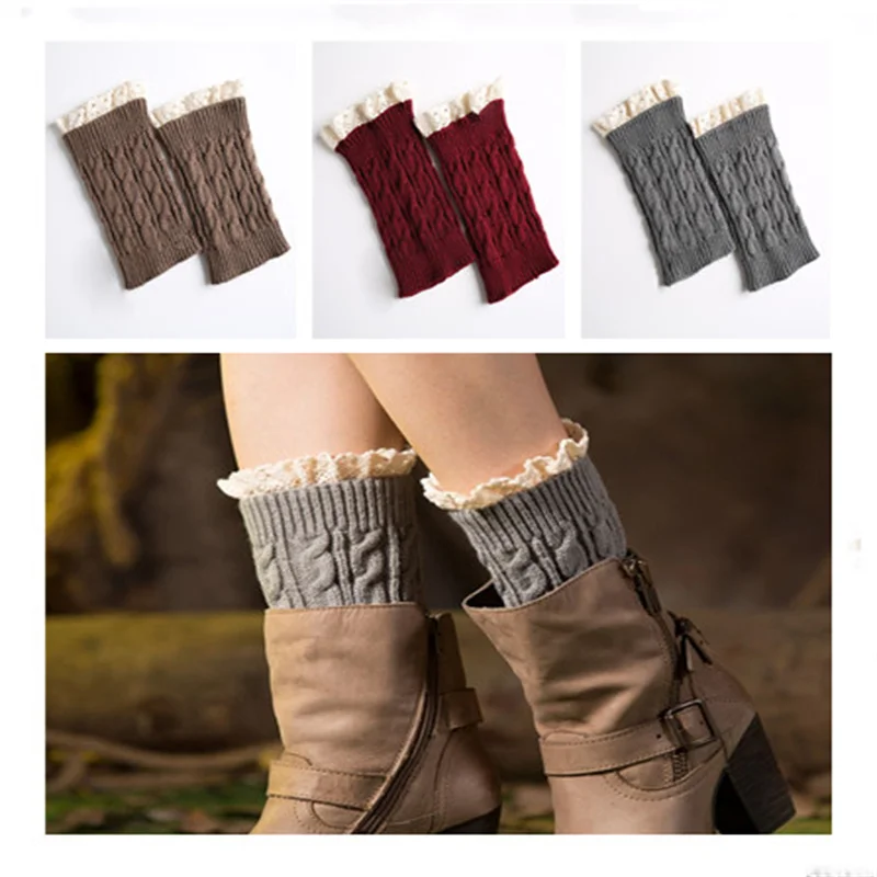 

Winter Leg Warmers For Women Fashion Gaiters Boot Cuffs Woman Winter Thigh High Warm Socks Boots Leg Wraps High Bands